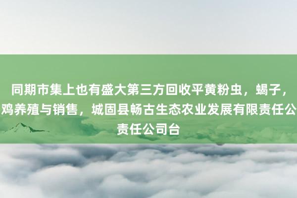 同期市集上也有盛大第三方回收平黄粉虫，蝎子，鱼，鸡养殖与销售，城固县畅古生态农业发展有限责任公司台